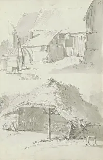 La Thiere Prints: Farmyard and farm buildings, c.1780-c.1800. Creator: Bernhard Heinrich Thier