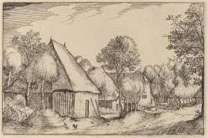 Nicolas Joannis Visscher Ii Prints: A Farmyard, published 1612. Creator: Claes Jansz Visscher
