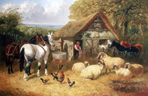 Stable Yard Prints: Farmyard scene, (c1840-c1900?). Artist: John Frederick Herring II