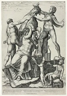 Ghisi Diana Prints: The Farnese Bull with Dirce, Zethus and Amphion, 1581. Creator: Diana Mantuana