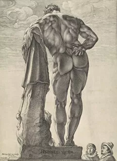 Farnese Hercules Gallery: Farnese Hercules, ca. 1592, dated 1617. ca. 1592, dated 1617. Creator: Hendrik Goltzius