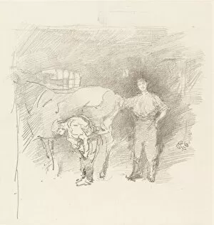 And Xa9 Gallery: The Farriers, 1888. Creator: James Abbott McNeill Whistler