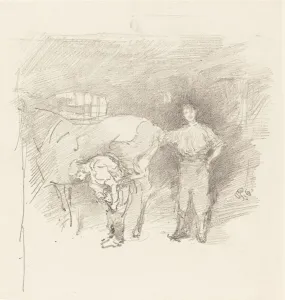 And Xa9 Prints: The Farriers, 1888. Creator: James Abbott McNeill Whistler
