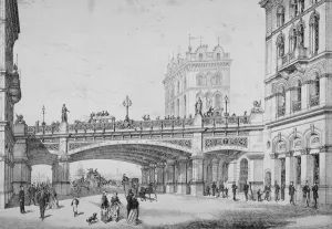 Horse Bus Prints: Farringdon Street and Holborn Viaduct, City of London, 1869