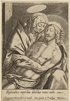 Pieta Prints: Fasciculus myrrhae dilectus meus mihi. Creator: Hieronymous Wierix