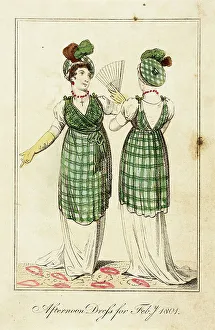 Fashion Plate (Afternoon Dress for Feby. 1801), 1801. Creator: Unknown