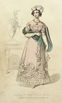 Line Engraving Prints: Fashion Plate (Ball or Evening Full Dress), 1822. Creator: Unknown