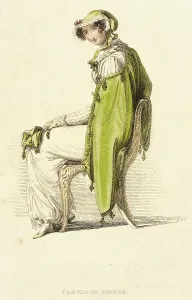 Regency Era Prints: Fashion Plate (Carriage Dress), 1813. Creator: Rudolph Ackermann