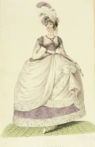 Ladies Prints: Fashion Plate (Court Dress), 1810. Creator: Unknown