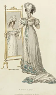 Fashion Plate (Court Dress), 1822. Creator: Rudolph Ackermann