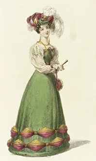 Handbag Prints: Fashion Plate (Dinner Dress), 1826. Creator: Rudolph Ackermann