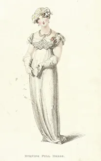 Short Sleeved Prints: Fashion Plate (Evening Full Dress), 1812. Creator: Rudolph Ackermann