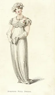 Regency Era Prints: Fashion Plate (Evening Full Dress), 1812. Creator: Rudolph Ackermann