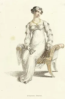Regency Era Prints: Fashion Plate (Evening Dress), 1812. Creator: Rudolph Ackermann