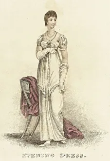 Ladys Monthly Museum Prints: Fashion Plate (Evening Dress), 1813. Creator: Unknown
