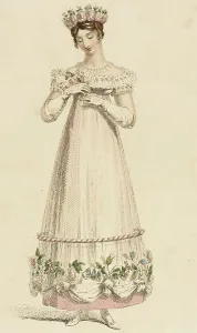 Line Engraving Prints: Fashion Plate (Evening Dress), 1817. Creator: Rudolph Ackermann