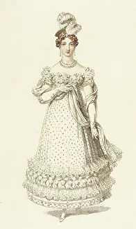 Regency Era Prints: Fashion Plate (Evening Dress), 1819. Creator: Rudolph Ackermann