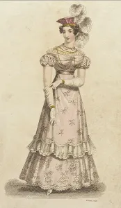 High Class Prints: Fashion Plate (Evening Dress), 1824. Creator: John Bell