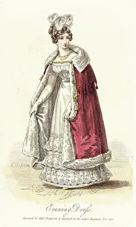 Ladys Magazine Prints: Fashion Plate (Evening Dress), 1825. Creator: Unknown