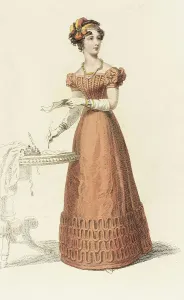 Short Sleeved Prints: Fashion Plate (Evening Dress), 1825. Creator: Rudolph Ackermann