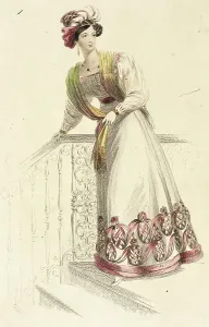 Fashion Plate (Evening Dress), 1826. Creator: Rudolph Ackermann