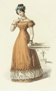 Regency Era Prints: Fashion Plate (Evening Dress), 1826. Creator: Rudolph Ackermann