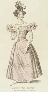 Fashion Plate (Evening Dress), 1829. Creator: Unknown