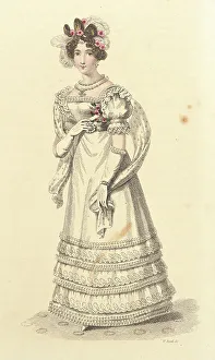 Short Sleeved Prints: Fashion Plate (Evening Party Dress), 1824. Creator: John Bell