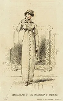 Looking Through Prints: Fashion Plate (Exhibition or Morning Dress), 1812. Creator: Unknown