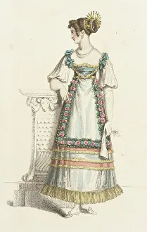 Regency Era Prints: Fashion Plate (Fancy Ball Dress), 1820. Creator: Rudolph Ackermann