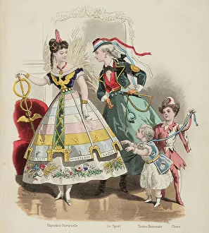 Caduceus Prints: Fashion plate - Fancy Dress - Journal des Demoiselles I, 1868. Creator: Gilquin fils