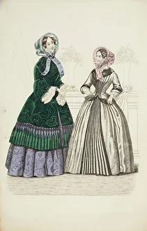 Bonnets Prints: Fashion Plate - Fashions for December 1851. Creator: Unknown