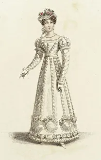 John Bell Prints: Fashion Plate (French Dinner Party Dress), 1821. Creator: John Bell