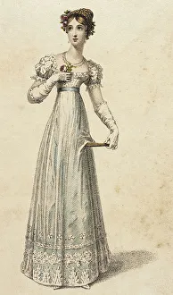 Line Engraving Prints: Fashion Plate (Full Dress), 1823. Creator: Rudolph Ackermann