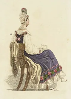 Trimming Prints: Fashion Plate (Half Dress), 1816. Creator: Unknown