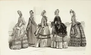 Jackets Prints: Fashion plate - Journal des Demoiselles, 1868. Creator: Unknown