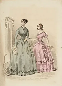 Gilquin Son Prints: Fashion Plate - Journal des Demoiselles, 1857. Creator: Damours