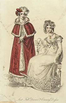 Ladies Prints: Fashion Plate (Last Full Evening and Dinner Dresses), 1822. Creator: Unknown