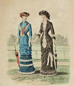 Fashion plate - Le Journal des Modes, 1880. Creator: Unknown