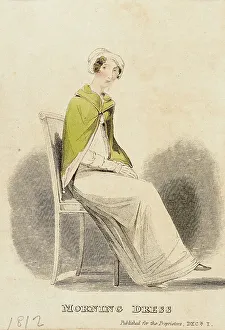 Olive Green Prints: Fashion Plate (Morning Dress), 1812. Creator: Unknown