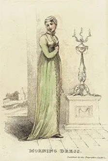 Ladys Monthly Museum Prints: Fashion Plate (Morning Dress), 1813. Creator: Unknown