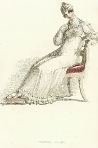 Empire Line Prints: Fashion Plate (Morning Dress), 1814. Creator: Rudolph Ackermann