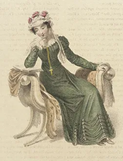 Regency Era Prints: Fashion Plate (Morning Dress), 1824. Creator: Rudolph Ackermann