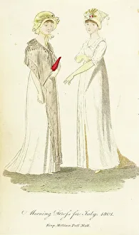 July Prints: Fashion Plate (Morning Dress for July, 1801), 1801. Creator: Unknown