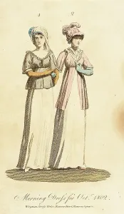October Prints: Fashion Plate (Morning Dress for Octr, 1802), 1802. Creator: Unknown