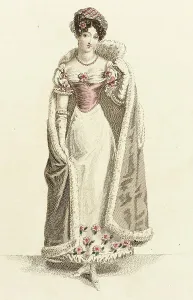 Floral Dress Prints: Fashion Plate (Opera Costume), 1820. Creator: John Bell