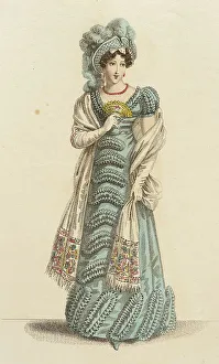 Short Sleeved Prints: Fashion Plate (Parisian Evening Dress), 1821. Creator: John Bell