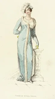 Fashion Plate (Parisian Opera Dress), 1812. Creator: Rudolph Ackermann