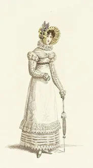 Fashion Plate (Parisian Walking Dress), 1819. Creator: John Bell