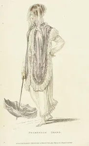 Promenade Dress Prints: Fashion Plate (Promenade Dress), 1809. Creator: Rudolph Ackermann